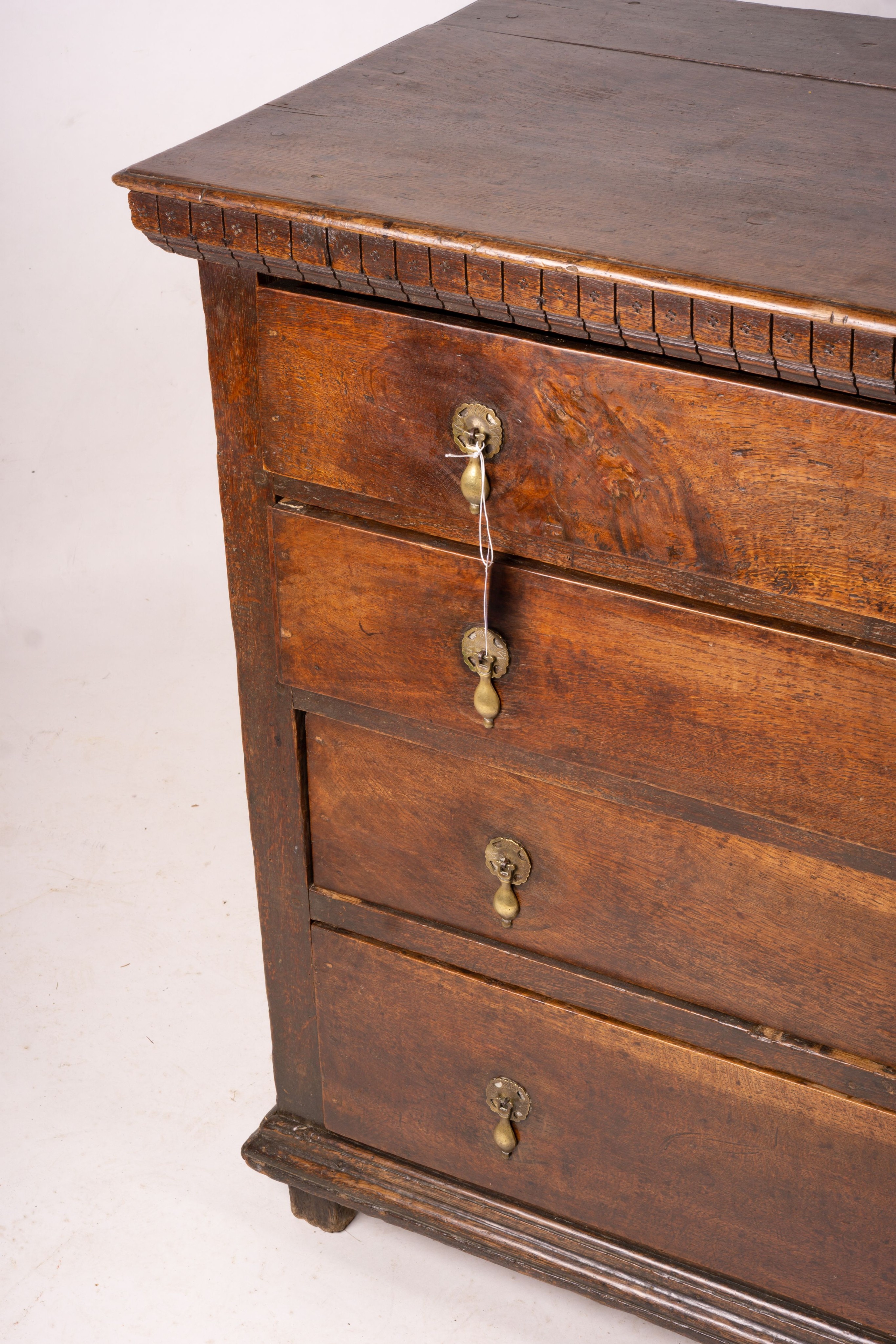 A 17th / late 18th century four drawer chest, length 100cm, depth 57cm, height 94cm